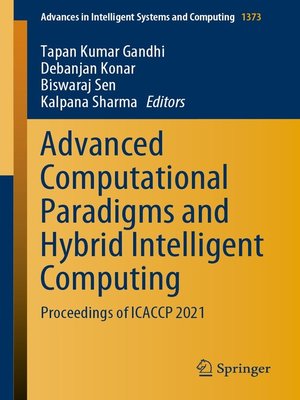 cover image of Advanced Computational Paradigms and Hybrid Intelligent Computing